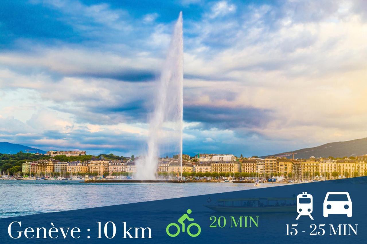 Homey Wood - New - Appartement Avec Une Chambre - Parking Prive Gratuit - Balcon Prive - A 5 Min De La Gare Pour Rejoindre Geneve Аннмасс Екстер'єр фото